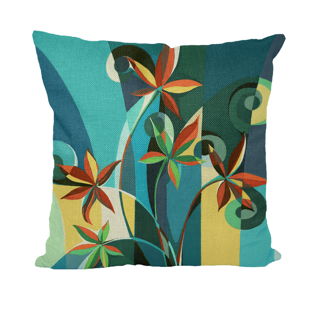 Abstract Bloom Floral Throw Pillow Cover - Lantern Space