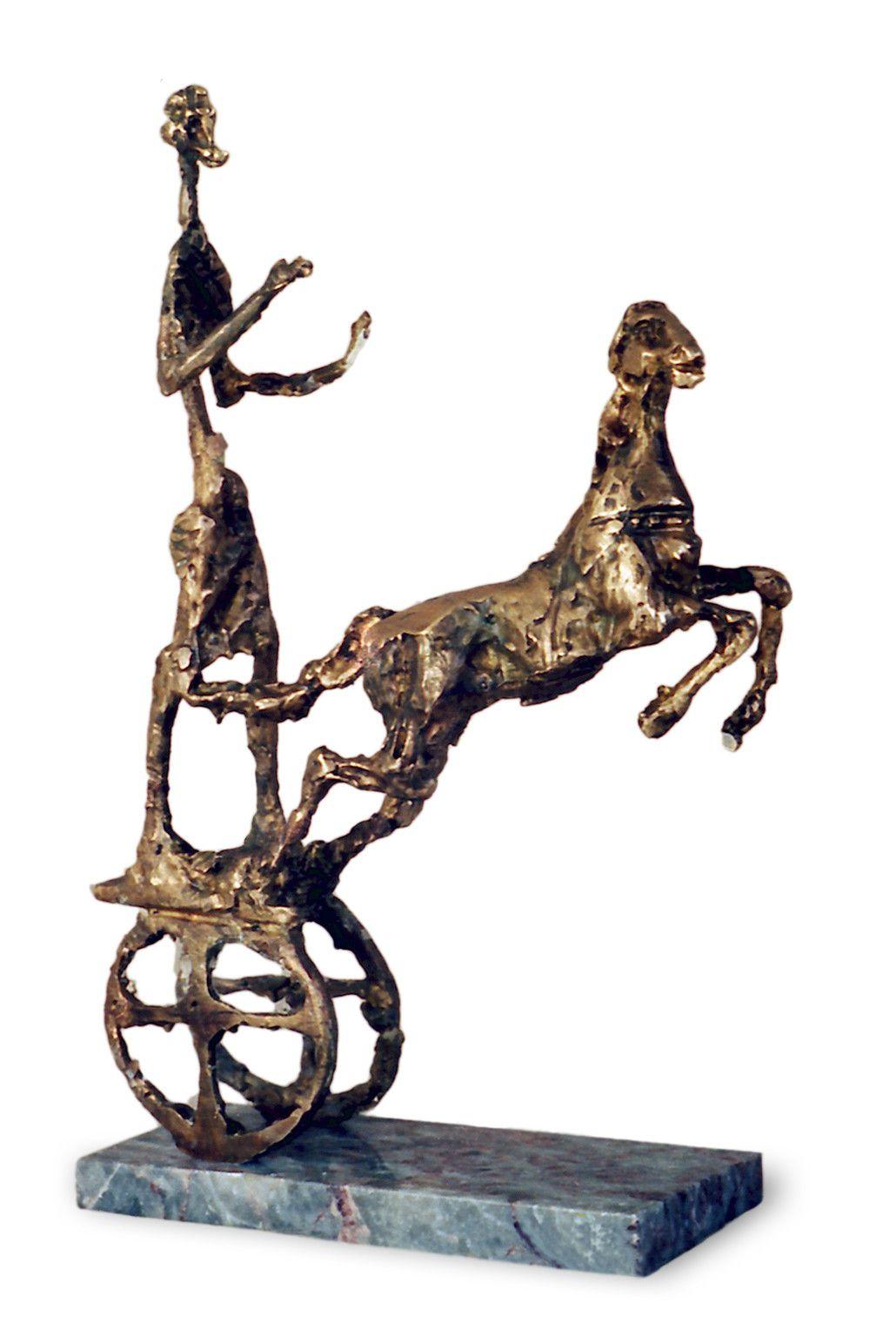 Chariot II, bronze sculpture by Ivan Minekov - Lantern Space