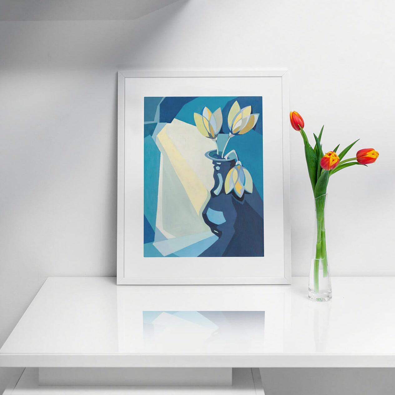 Dutch Tulips, Still life, Art Print by Paola Minekov - Lantern Space