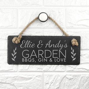 Personalised Garden Hanging Sign - Lantern Space