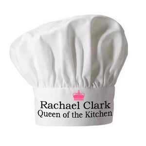 Personalised Queen of the Grill Chef Hat - Lantern Space