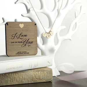 Personalised ''The way you are'' Necklace on a Walnut Wood Keepsake - Lantern Space