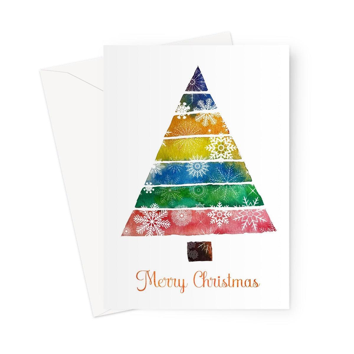 Rainbow Christmas Tree, Christmas Greeting Card  Greeting Card - Lantern Space