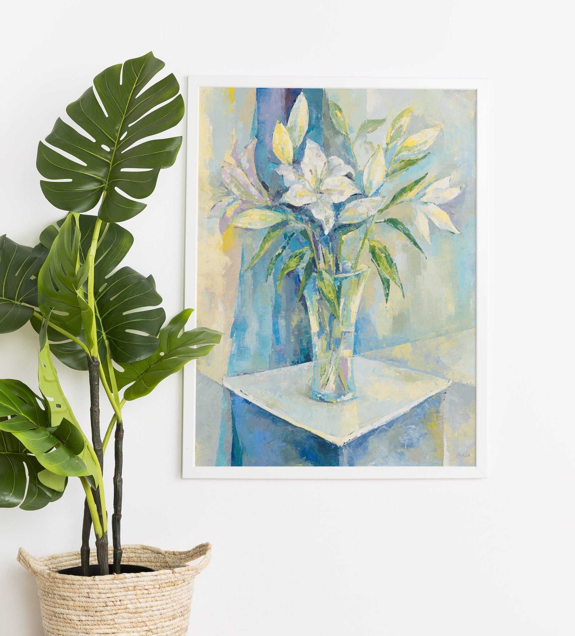 Still Life with Lilies, Art Print by Paola Minekov - Lantern Space