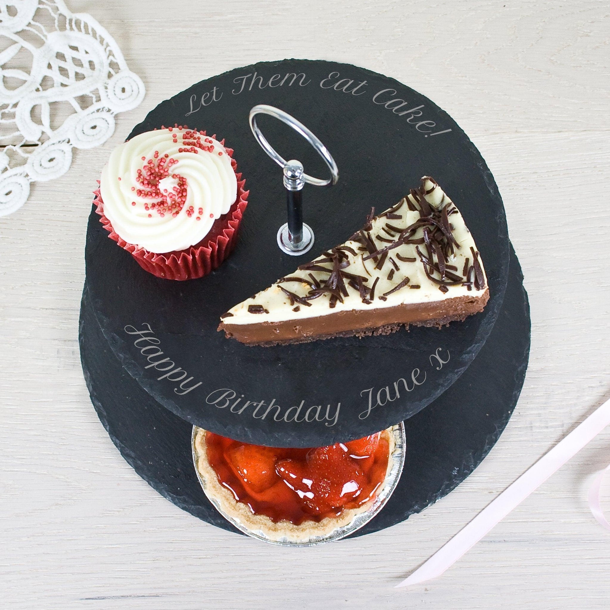 Two Tiered Personalised Cake Stand - Lantern Space